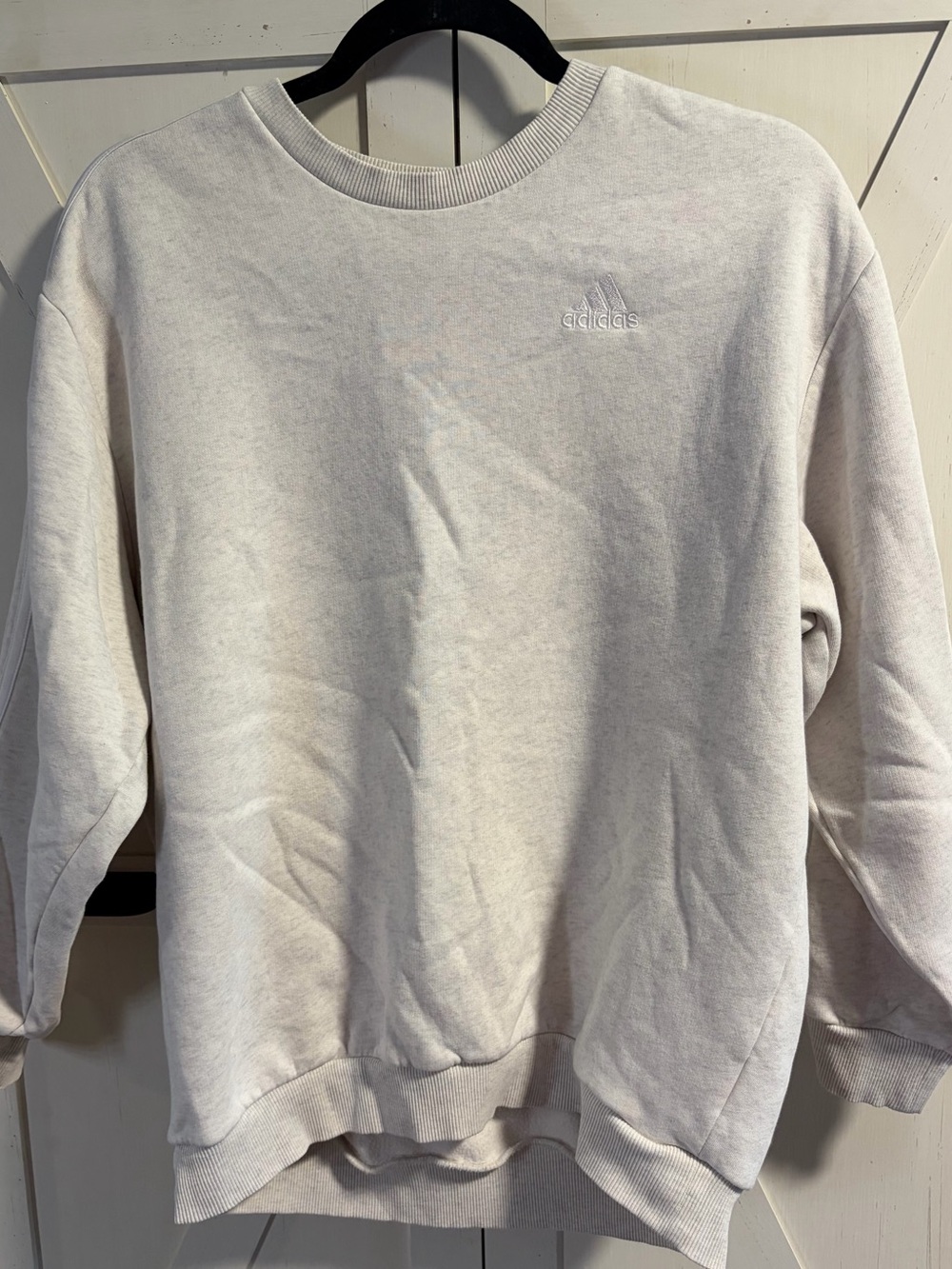 adidas Men’s Crewneck Sweatshirt in Light Cream